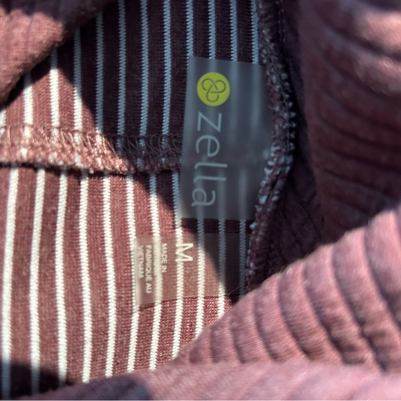ZELLA Carey Ridge Funnel Neck Pullover In Maroon M - Picture 8 of 10